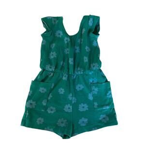 Alice + Ames Green Blue Floral Romper 2t